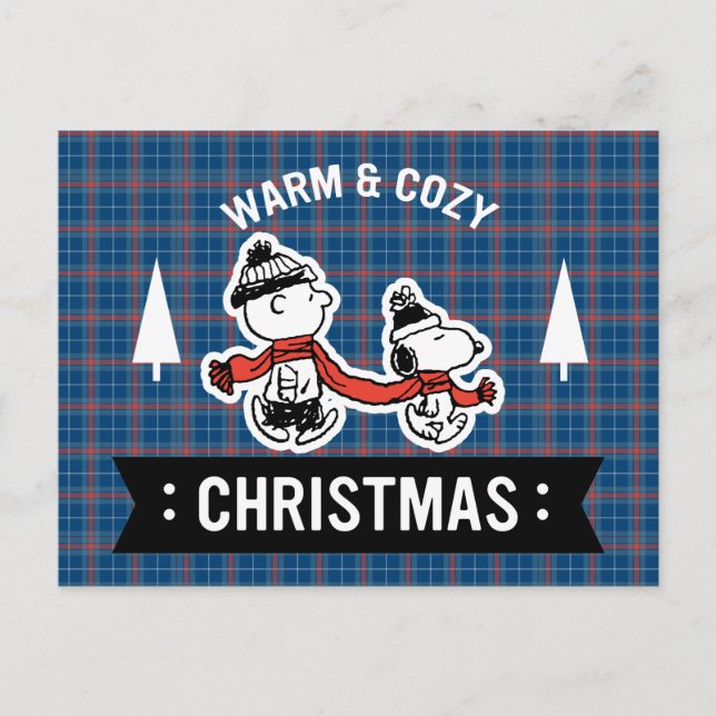 Peanuts | Snoopy & Charlie Brown Warm & Cozy Postcard (Front)