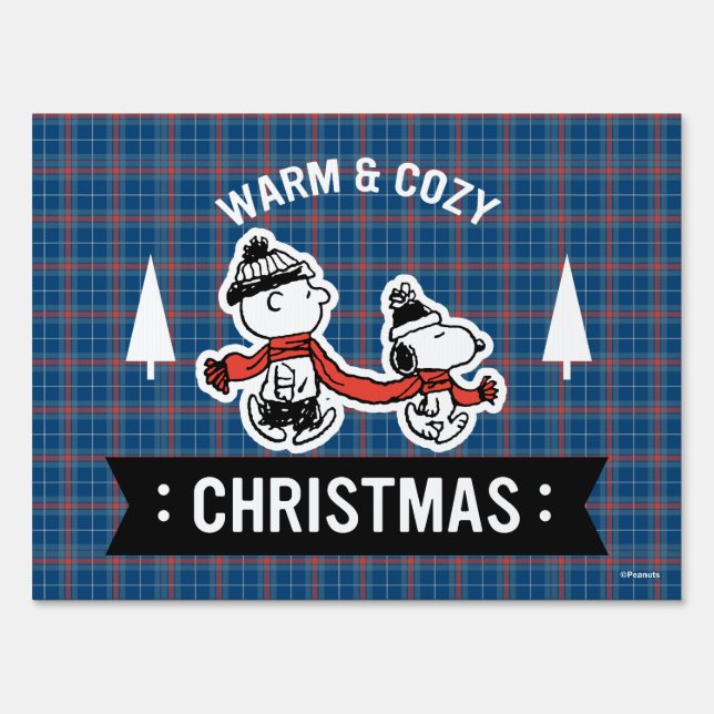 Peanuts | Snoopy & Charlie Brown Warm & Cozy Sign (Front)