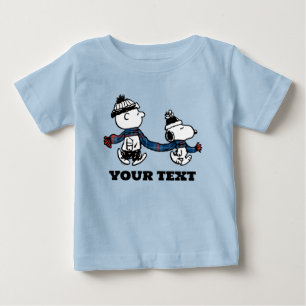Peanuts   Snoopy & Charlie Brown Winter Scarf Baby T-Shirt