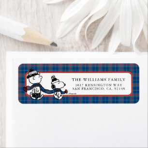 Peanuts   Snoopy & Charlie Brown Winter Scarf Label