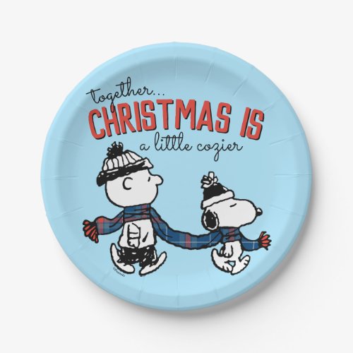 Peanuts  Snoopy  Charlie Brown Winter Scarf Paper Plates