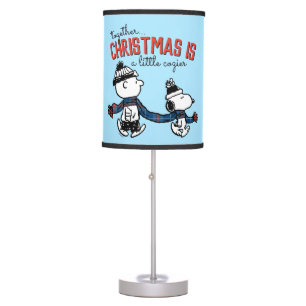 Peanuts Snoopy & Charlie Brown Winter Scarf Table Lamp