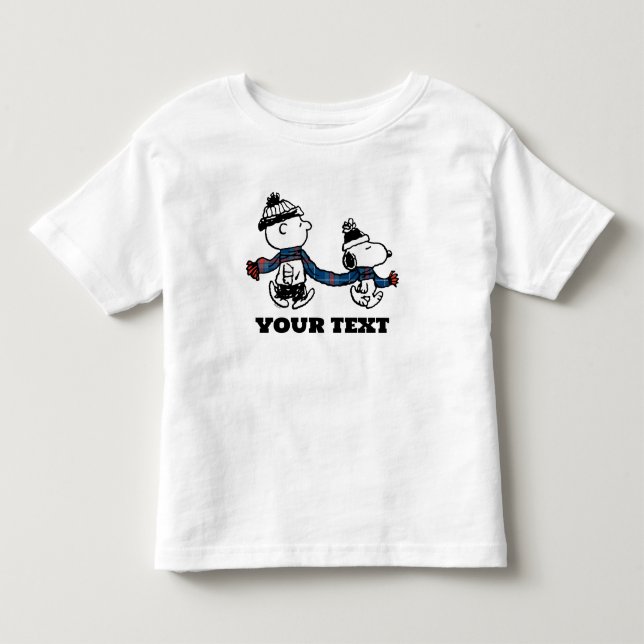 Peanuts | Snoopy & Charlie Brown Winter Scarf Toddler T-shirt (Front)