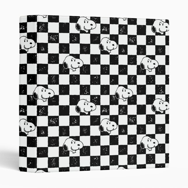 Peanuts | Snoopy Checkered Flag 3 Ring Binder (Front/Spine)