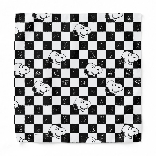 Peanuts | Snoopy Checkered Flag Bandana (Front)