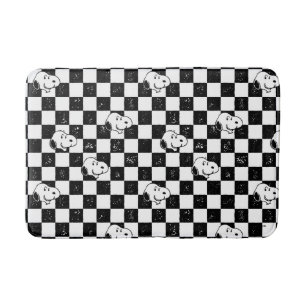 Peanuts Snoopy Checkered Flag Bath Mat
