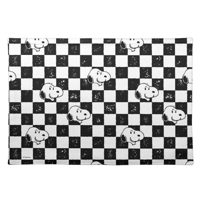 Peanuts | Snoopy Checkered Flag Cloth Placemat (Front)
