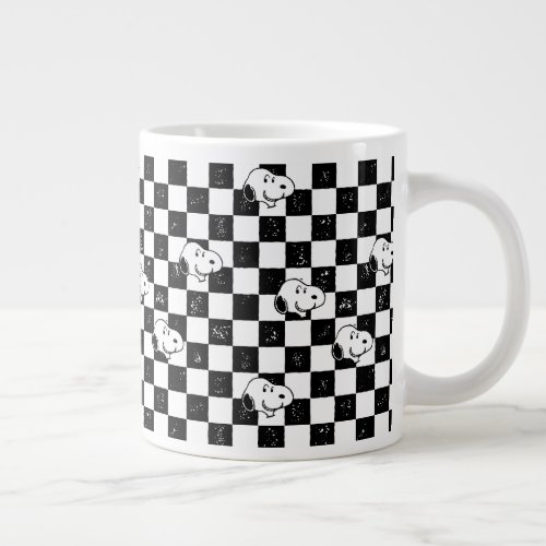 Peanuts  Snoopy Checkered Flag Giant Coffee Mug