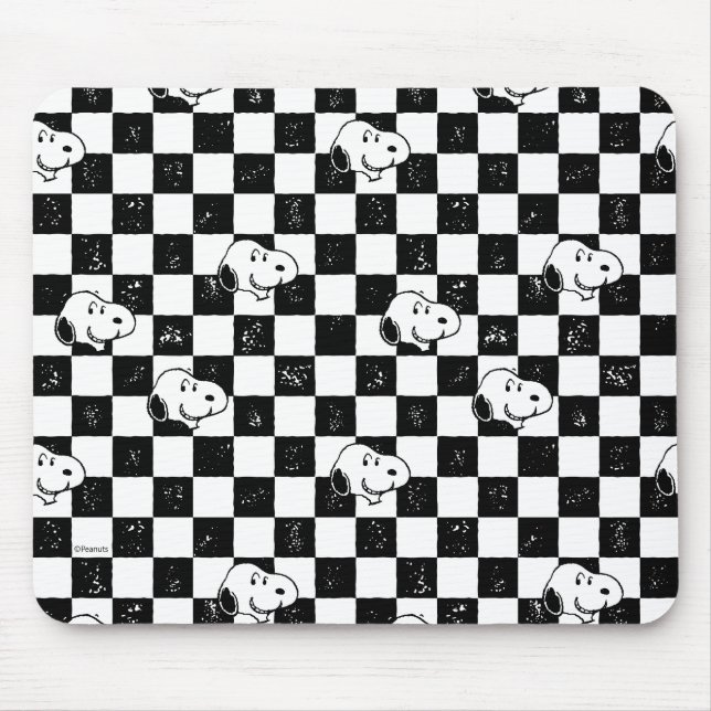 Peanuts | Snoopy Checkered Flag Mouse Pad (Front)