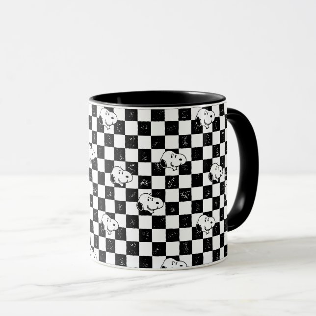 Peanuts | Snoopy Checkered Flag Mug (Front Right)