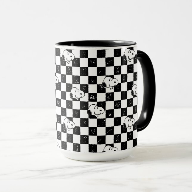 Peanuts | Snoopy Checkered Flag Mug (Front Right)