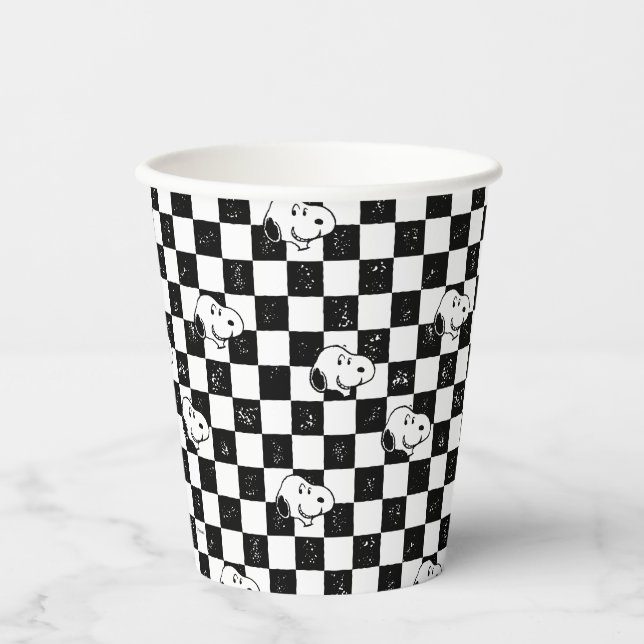 Peanuts | Snoopy Checkered Flag Paper Cups (Front)
