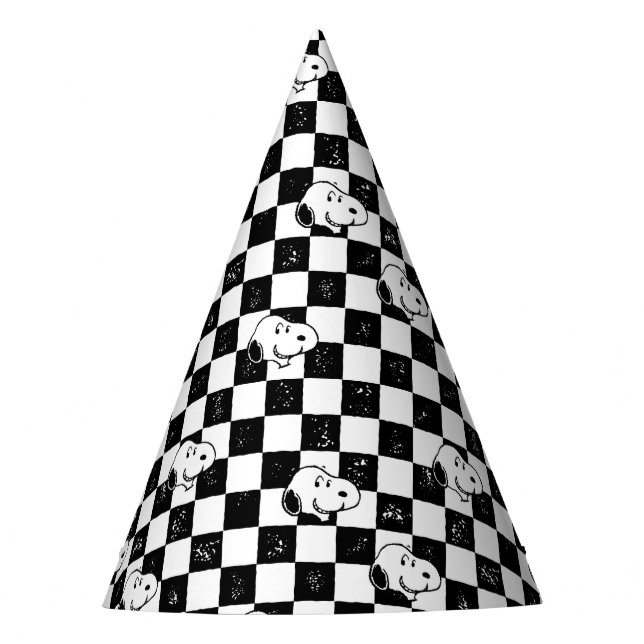 Peanuts | Snoopy Checkered Flag Party Hat (Front)