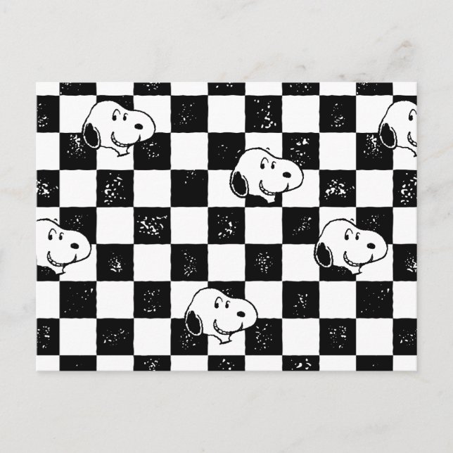 Peanuts | Snoopy Checkered Flag Postcard (Front)