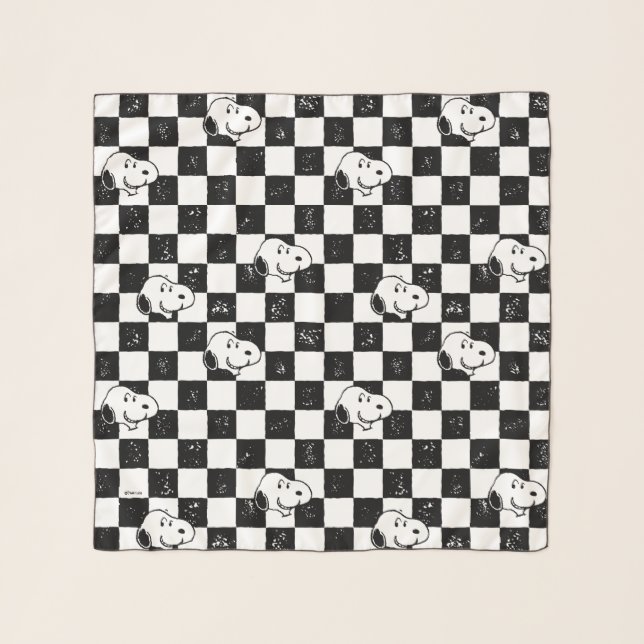 Peanuts | Snoopy Checkered Flag Scarf (Front)