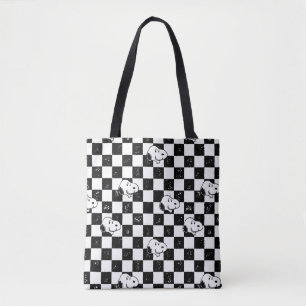 Peanuts Snoopy Checkered Flag Tote Bag