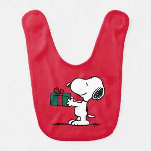 Peanuts Snoopy Christmas Gift Giver Baby Bib