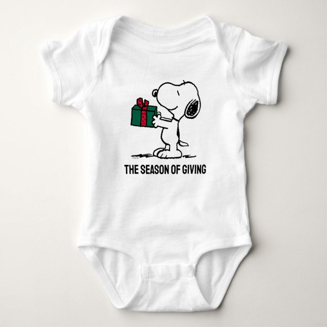 Peanuts | Snoopy Christmas Gift Giver Baby Bodysuit (Front)
