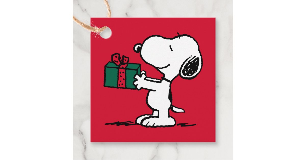 Peanuts, Snoopy Santa Claus Gift Tags