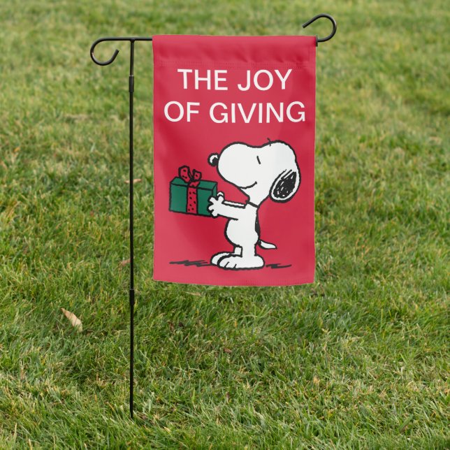 Peanuts | Snoopy Christmas Gift Giver Garden Flag (In SItu)