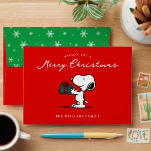 Peanuts Snoopy Christmas Gift Giver Gift Envelope