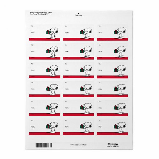 Peanuts | Snoopy Christmas Gift Giver Gift Tag | Zazzle