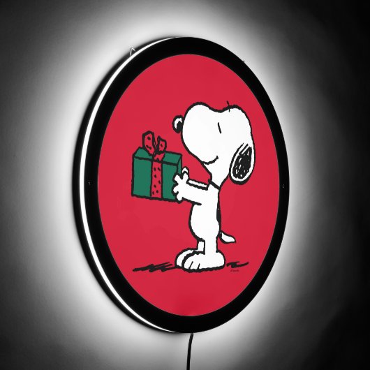 Peanuts | Snoopy Christmas Gift Giver LED Sign (Angle)