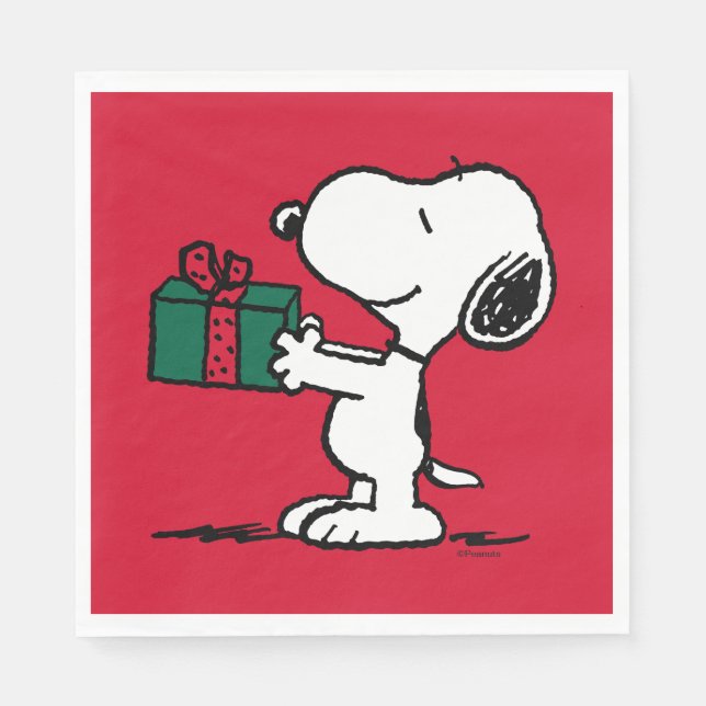 Peanuts | Snoopy Christmas Gift Giver Napkins (Front)