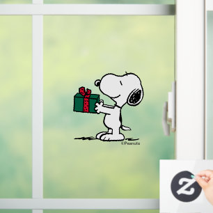Peanuts   Snoopy Christmas Gift Giver Window Cling