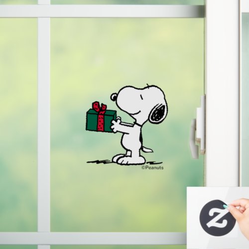 Peanuts  Snoopy Christmas Gift Giver Window Cling