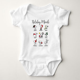 Peanuts   Snoopy Christmas Holiday Moods Baby Bodysuit