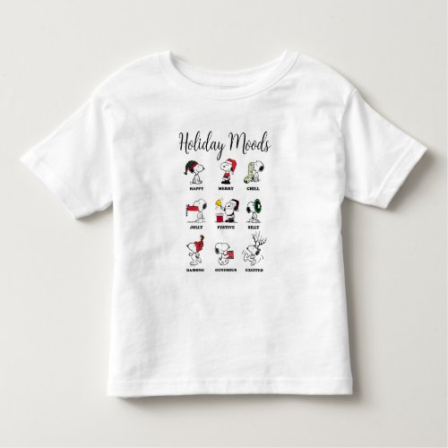 Peanuts  Snoopy Christmas Holiday Moods Toddler T_shirt