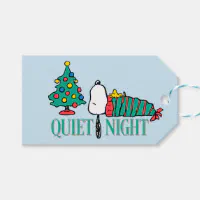 Peanuts, Snoopy Christmas Quiet Night Gift Tags
