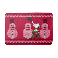 Peanuts | Snoopy Christmas Sweater Snowman Bath Mat