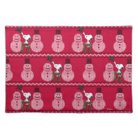 Peanuts | Snoopy Christmas Sweater Snowman Cloth Placemat
