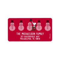 Peanuts | Snoopy Christmas Sweater Snowman Label