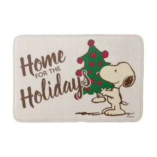 Peanuts Snoopy Christmas Tree Bath Mat