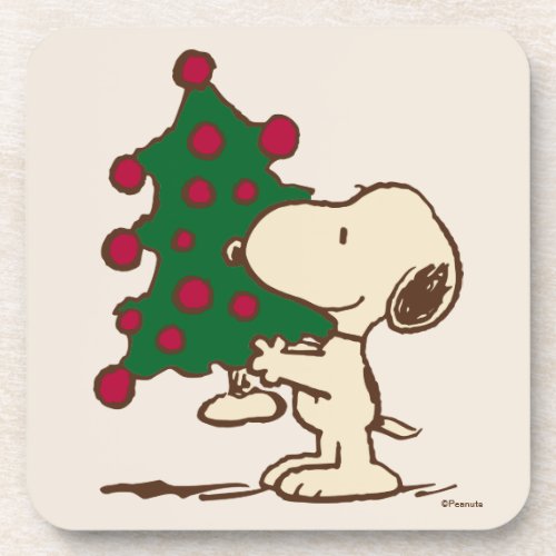 Peanuts  Snoopy Christmas Tree Beverage Coaster