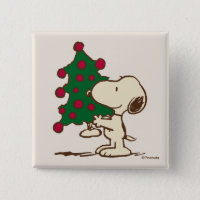 Peanuts | Snoopy Christmas Tree Button
