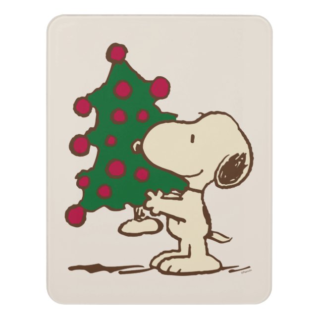 Peanuts | Snoopy Christmas Tree Door Sign (Contemporary Vert)