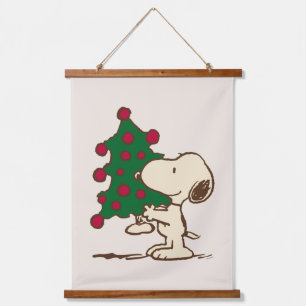 Peanuts Snoopy Christmas Tree Hanging Tapestry