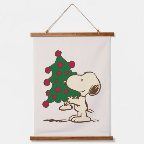 Peanuts  Snoopy Christmas Tree Hanging Tapestry