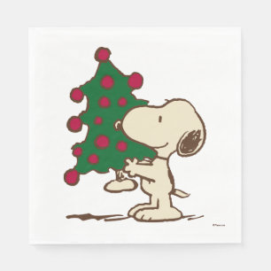 Peanuts Snoopy Christmas Tree Napkins