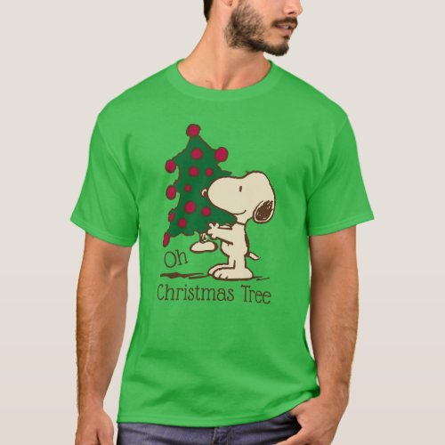 Peanuts  Snoopy Christmas Tree T_Shirt