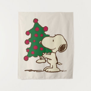 Peanuts Snoopy Christmas Tree Tapestry