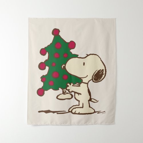 Peanuts  Snoopy Christmas Tree Tapestry