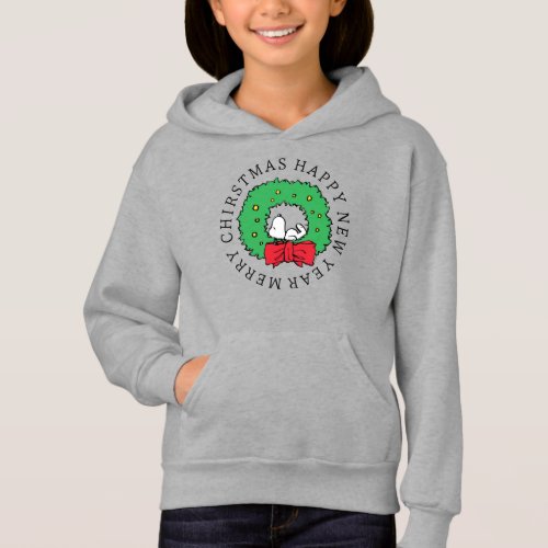 Peanuts  Snoopy Christmas Wreath Hoodie