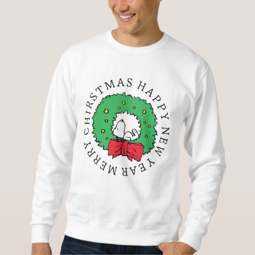 Peanuts  Snoopy Christmas Wreath Sweatshirt