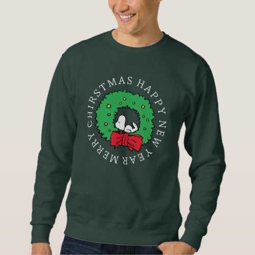 Peanuts  Snoopy Christmas Wreath Sweatshirt