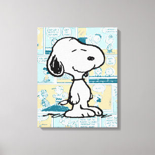 Peanuts Snoopy Comic Pattern Canvas Print